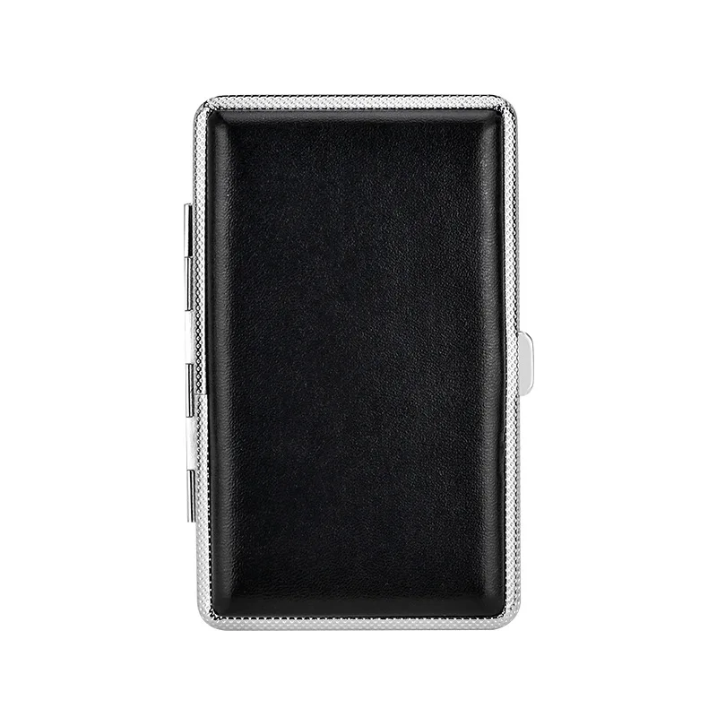 Ultra-Thin PU Leather Cigarette Storage Box - 20 Cigarette Capacity, 10cm Length