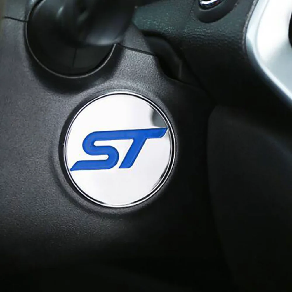 Abs Chrome St Paillettes Adesivi Portachiavi Accensione Per Ford Fiesta Ecosport 2009 - 2016 One Key Star Stop Accessori