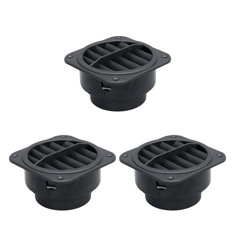 

3Pcs 60Mm Car Air Vent Outlet Flat Heater Air Heater Ducting For Webasto Eberspacher Parking Heater