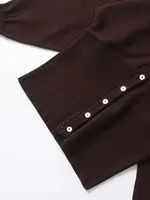 Women's Fashion Front Button V Neck Knit Cardigan Sweater Long Sleeve Fitted Hem Chic Outerwear Female Tops - Image 4