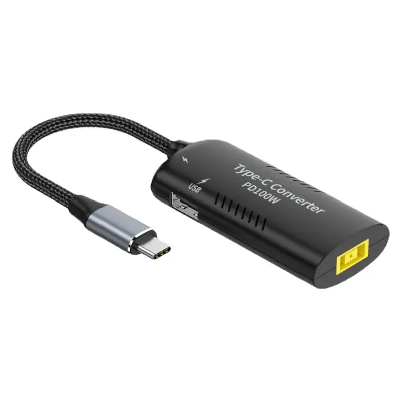 

Переходник с Usb C на тонкий наконечник, 100 Вт, Usb c Pd, зарядное устройство для ноутбука, адаптер питания с гнездом типа C на прямой угол, разъем постоянного тока, конвертер PD