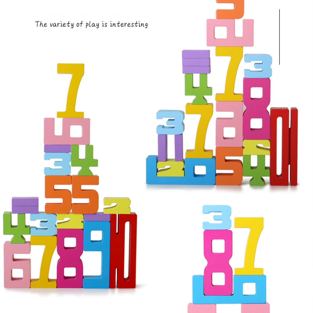 Digital Building Blocks Children's Educational Toys 1-3 Years Old Baby Early Education Large Particle Color Building Block Toys