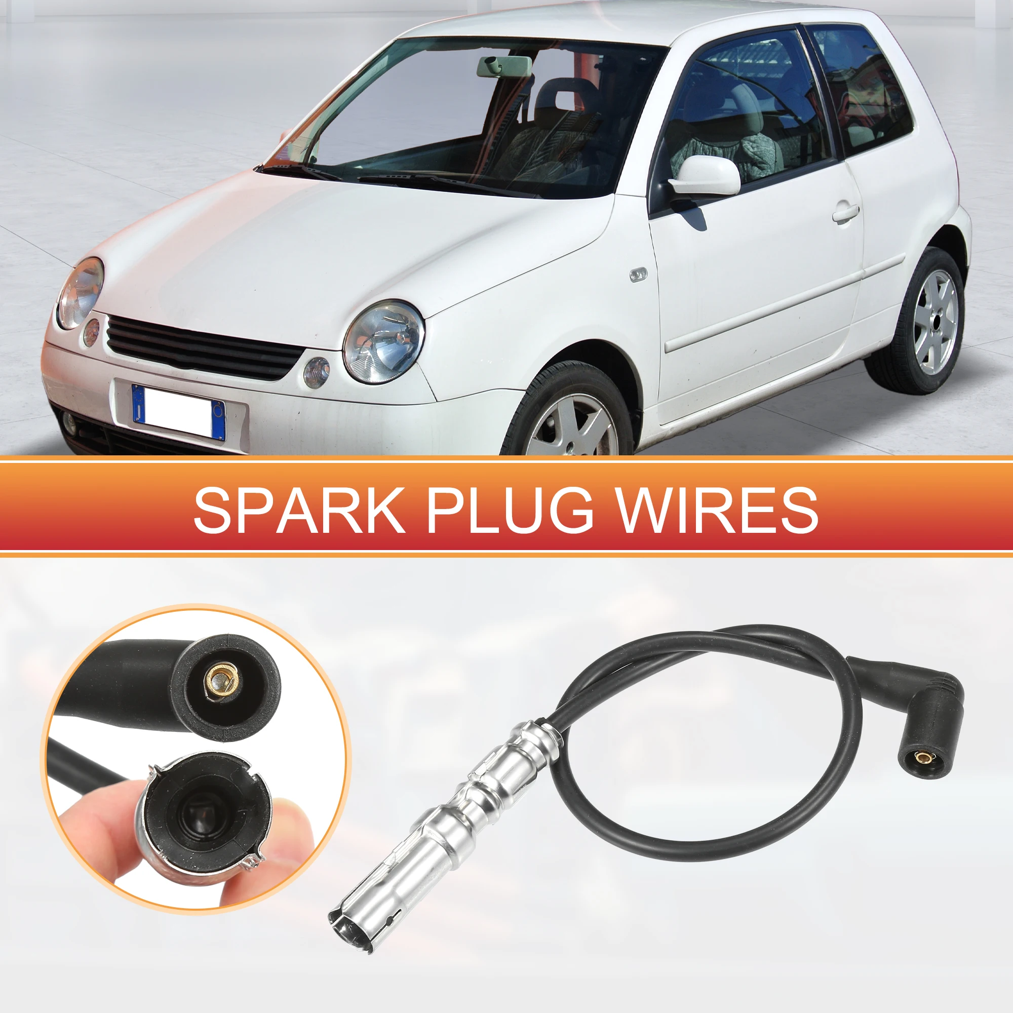 UXCELL 4 Pcs Spark Plug Wire Ignition Coil Cable No.030905430N for Volkswagen Lupo