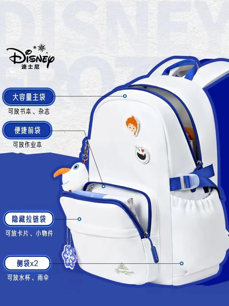 Disney Frozen School Bags For Girls Primary Middle Student Causal Orthopedic Backpack Large Capacity Super Light Gifts Mochias
