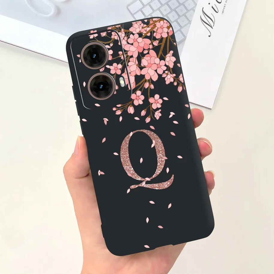 Luxury Initial Letters Soft Silicone Protective Case - Shockproof Bumper Cover