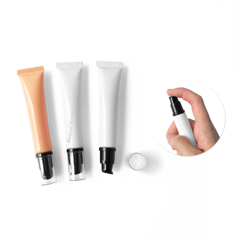 

10g15g20g Pump Head Small Volume Hose Emulsion Pump Vacuum Bottle Foundation BB Cream Bottle Empty Refilled Soft Tube