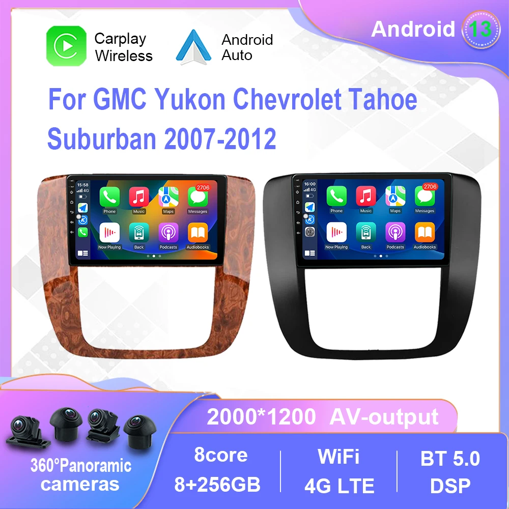 

Android 12.0 For GMC Yukon Chevrolet Tahoe Suburban 2007-2012 Car Radio Multimedia Video Player Navigation No 2din 2 din dvd