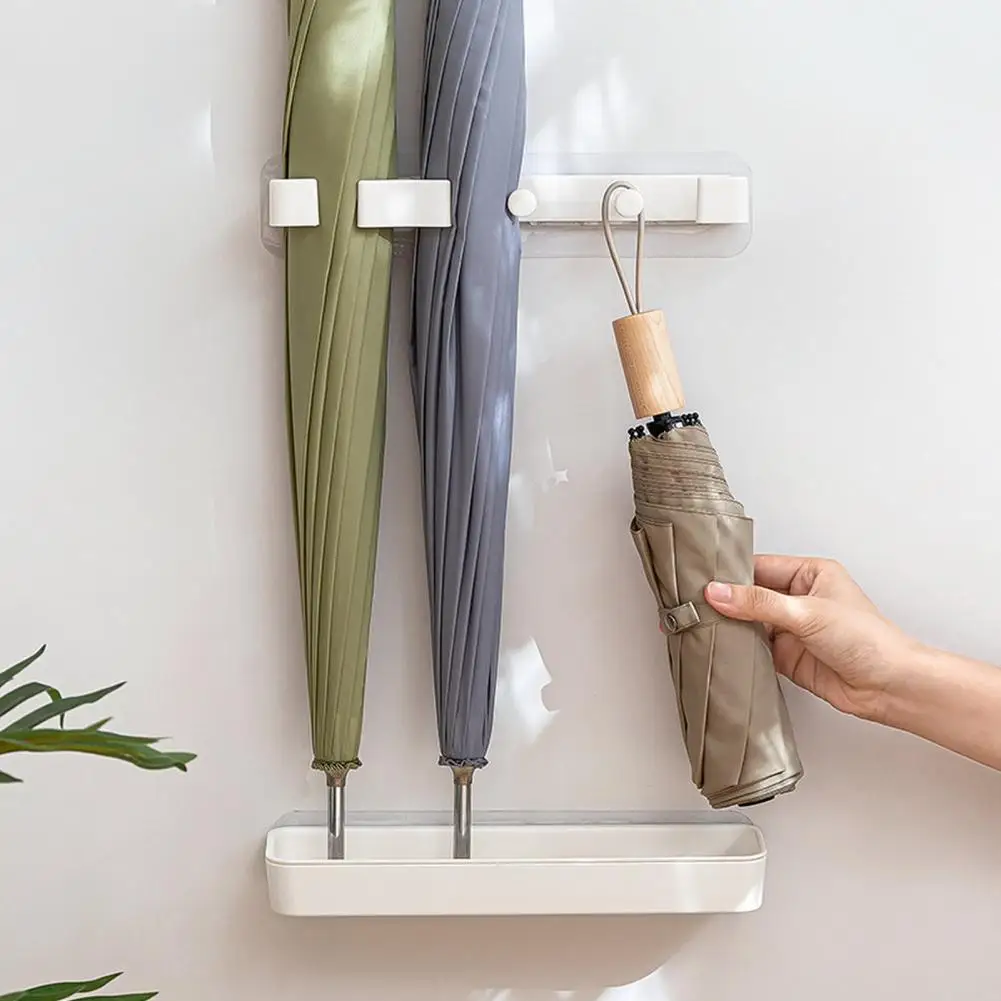 Modern Long Short Umbrella Bucket Suspension Design Umbrella Storage Shelf Entry Hallway Rack for Entryway umbrella storage rack