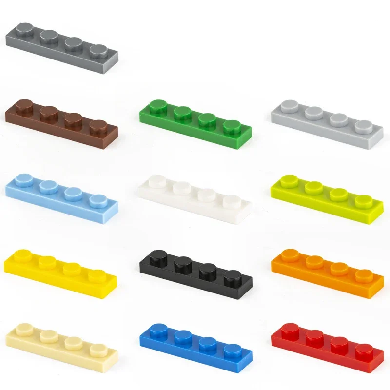 40pcs DIY 빌딩 블록 얇은 인물 벽돌 1x4 도트 교육 크리 에이 티브 크기 어린이를위한 3710 플라스틱 장난감과 호환 가능