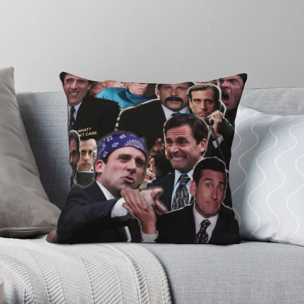 

Michael Scott Steve Carell Pillowcase Polyester Linen Velvet Creative Zip Decor Throw Pillow Case Sofa Cushion Cover