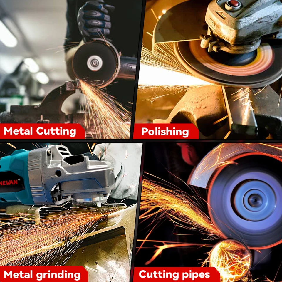 ONEVAN Brushless Angle Grinder 76mm Speed Variable Cordless Electric Circular Saw Wood Cutting Power Tool For Makita 18v Battery I.361029144 - View #9