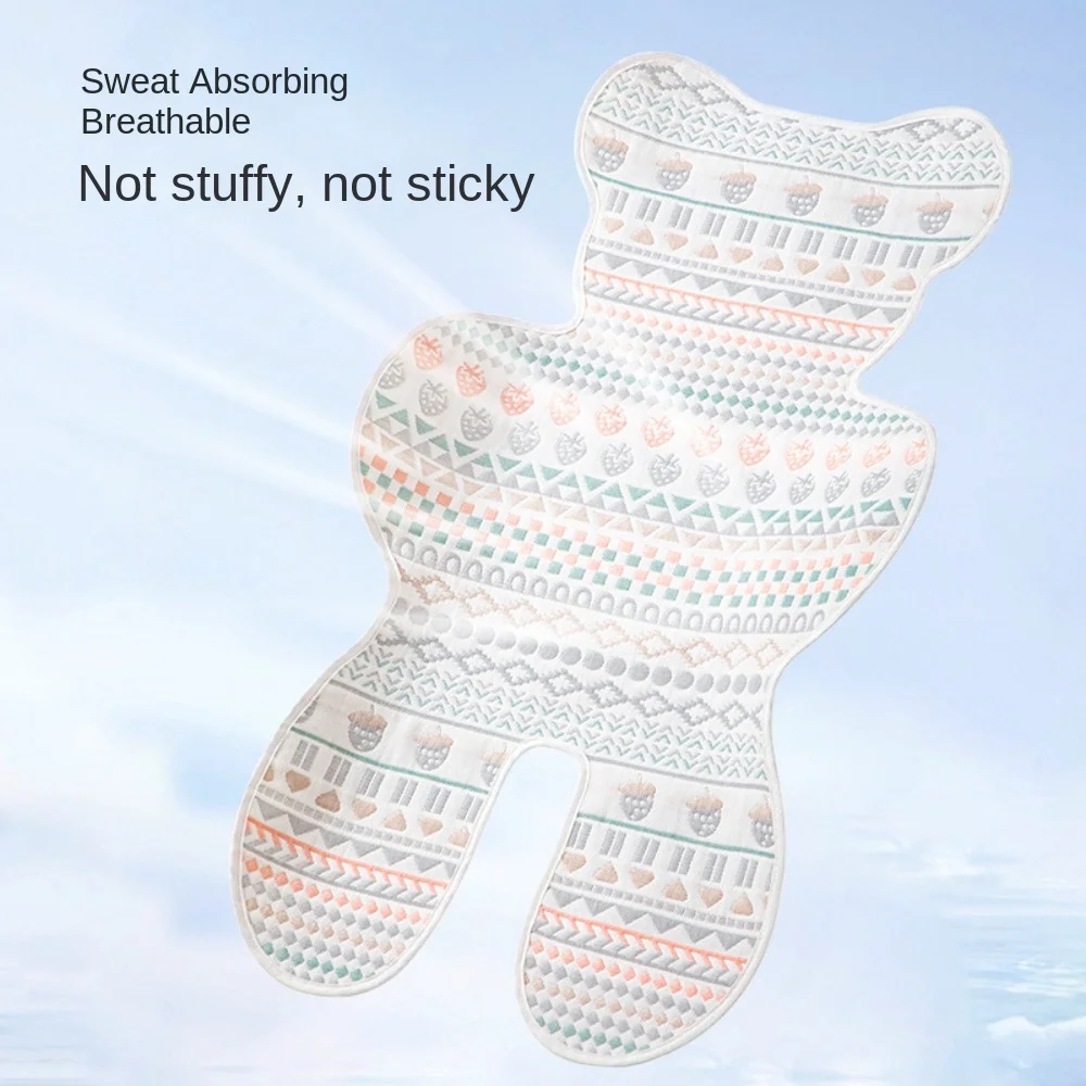 Washable Soft Baby Stroller Cooling Pad Cute Breathable Pushchair Car Mat Pram Cushion Car Seat Trolley Mat High Chair Trolley