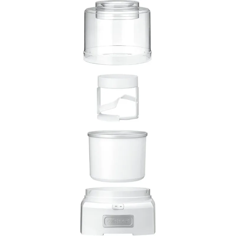 Cuisinart Ice Cream Maker Machine, 1.5 Quart Sorbet, Frozen Yogurt Maker, Double Insulated, White, ICE-21P1 4
