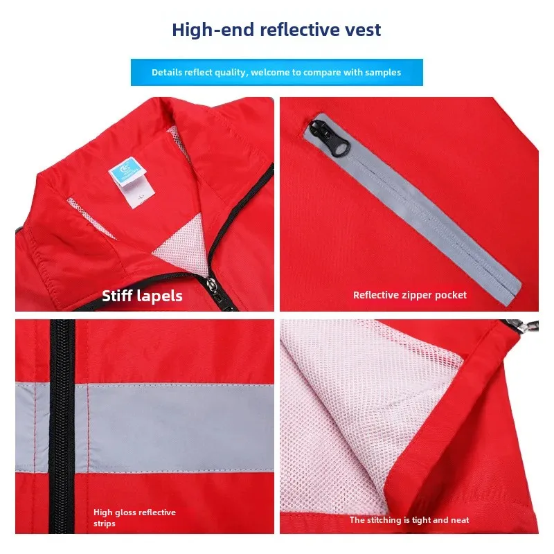 Motorcycle Rider Vest Anti-Epidemic Volunteer Work Activity Group Printing from China Mainland