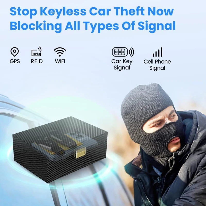 

Car Keys Signal Blocker Remote Control Blocking Shielding Box Protector New Dropship