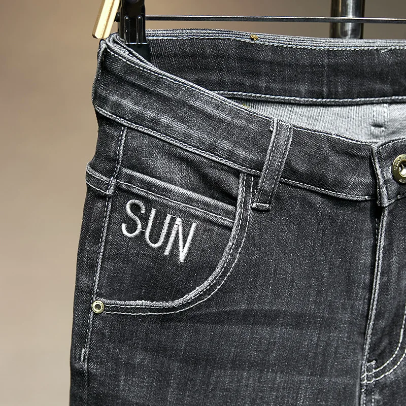 2022 New Streetwear Baggy Jeans For Men Korean Fashion Slim fit Loose Straight Man Pants Men's Clothing Large Size pencil pants