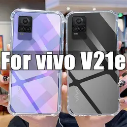 Transparent Shockproof Anti - Scratch Clear Phone Case - TPU Material, Ultra Slim Protective Cover for Vivo V21e (Clear)