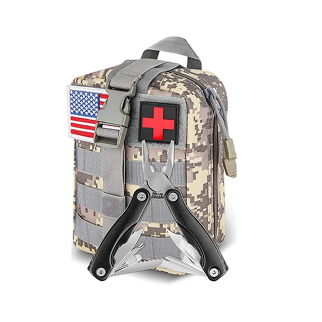 13 In 1 Outdoor Emergency Survival Kit Camping Hiking Tactical Gear SOS  Backpack