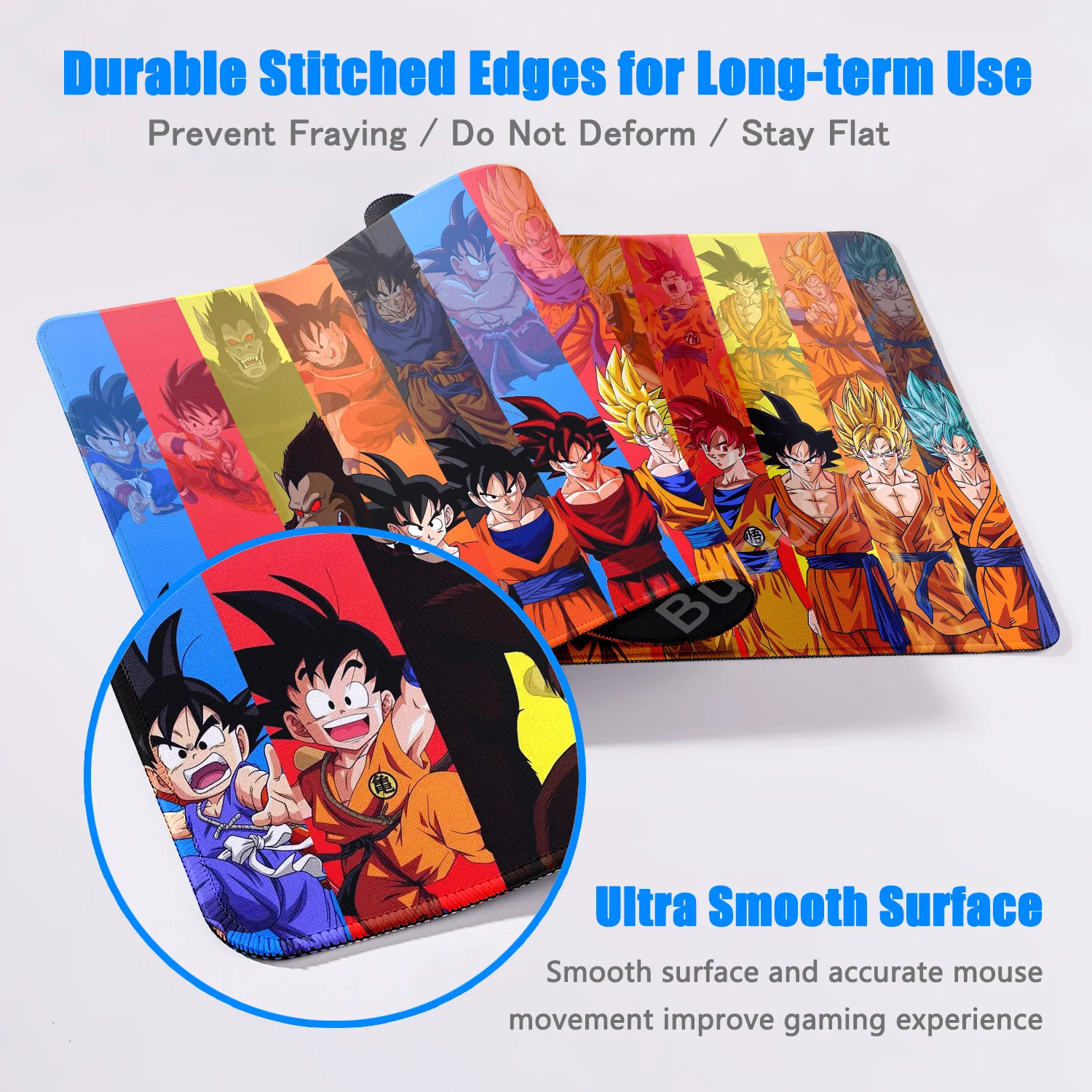 HD Print Anime Goku D-Dragons Balls Mouse Pad 900x400mm Computer Gamer Lock Edge Desk Mats XXL Non-slip Carpet