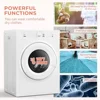 3.5 Cu. Ft. 1500W Stainless Steel Clothes Dryer Sensor Dry ECO Mode Wide-Angle Door Opening Portable Apartment ETL Certified 4