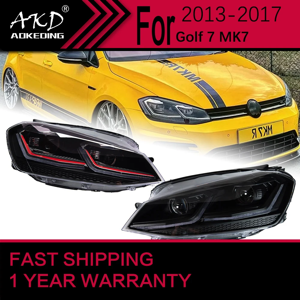 

Car Lights for VW Golf7 Golf 7 MK7 Headlight 2013-2017 Head Lamp Drl Projector Lens Automotive Accessories