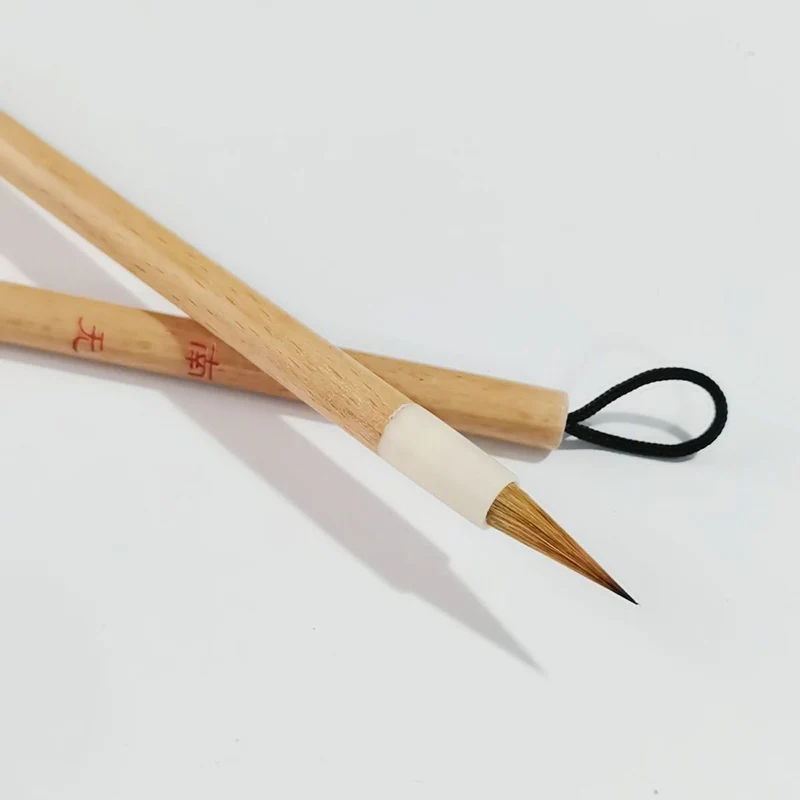 Handmade Calligraphy brush paint brush 5PCS Pens Wooden Handle Weasel Hair Chinese Painting Brush Xiaokai Regular Script Writing