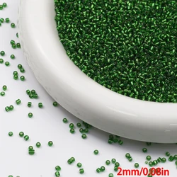 90g Transparent Glass Seed Beads for Jewelry Crafting and DIY Projects (Emerald green)