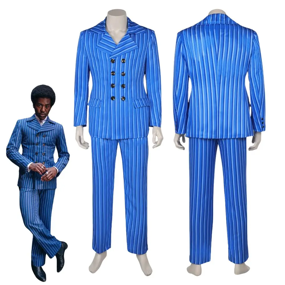 

The Doctor Cosplay Who Is The Doctor 14 Costume Fantasia Disguise Adult Men Blue Uniform Top Pants Outfit Man Halloween Suit