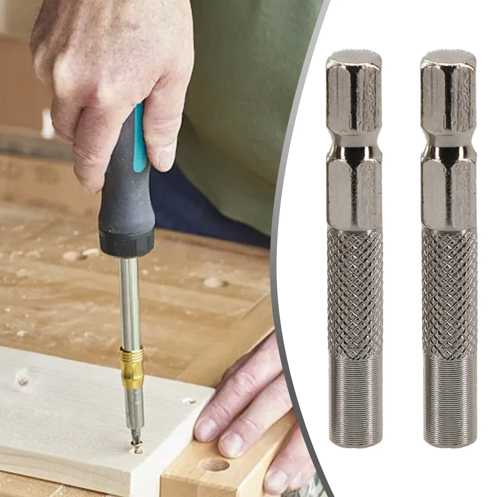 2 Stück 6,35 Zoll Sechs kant schaft mm Einsatz Bit Adapter an 4mm Elektro schrauben dreher Sockel halter Magnets ch rauben dreher Handwerkzeug – Detail 1
