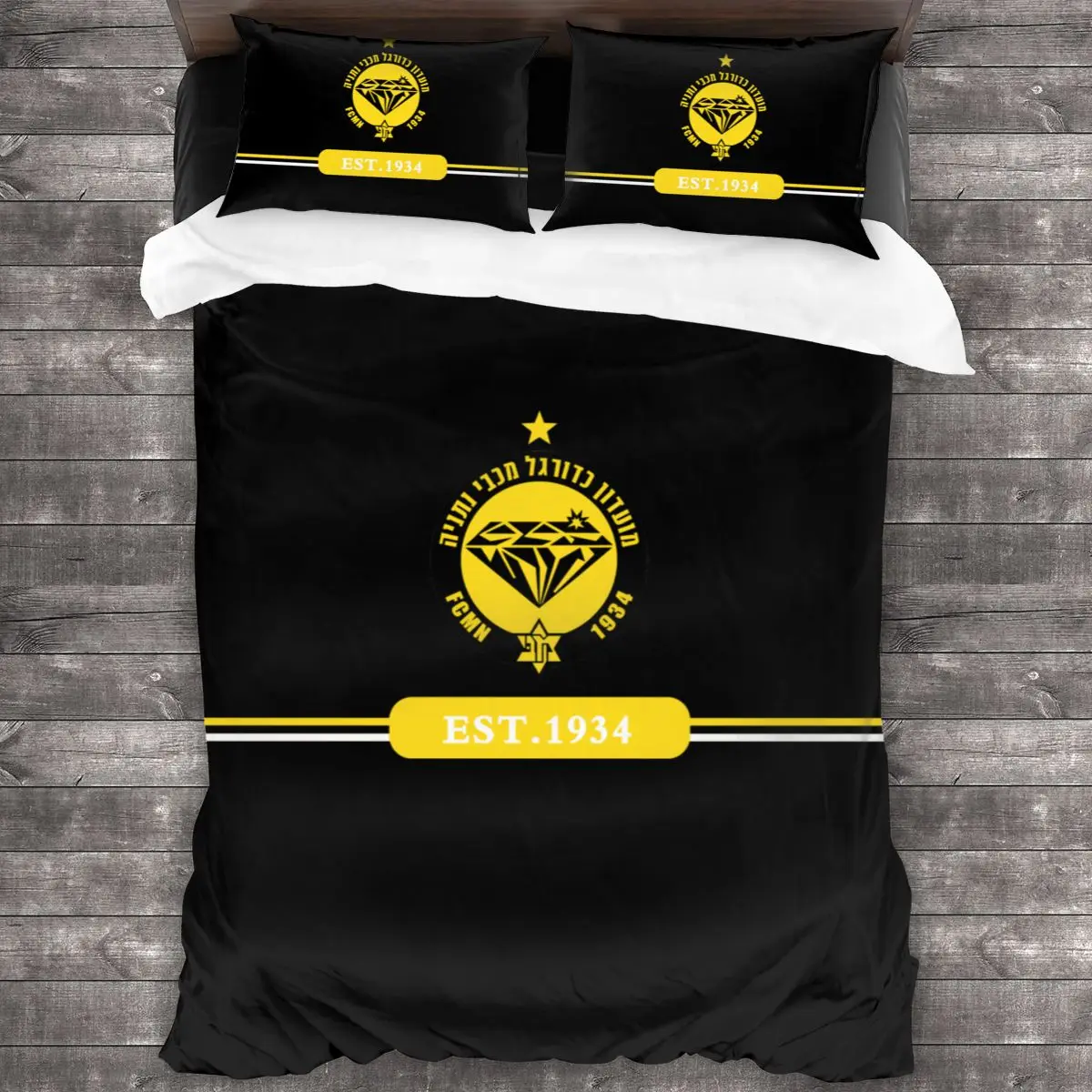 Israel Maccabi Netanya Fc Bedding Set Duvet Cover Pillowcases Comforter Bedding Sets Bedclothes duvetcover set