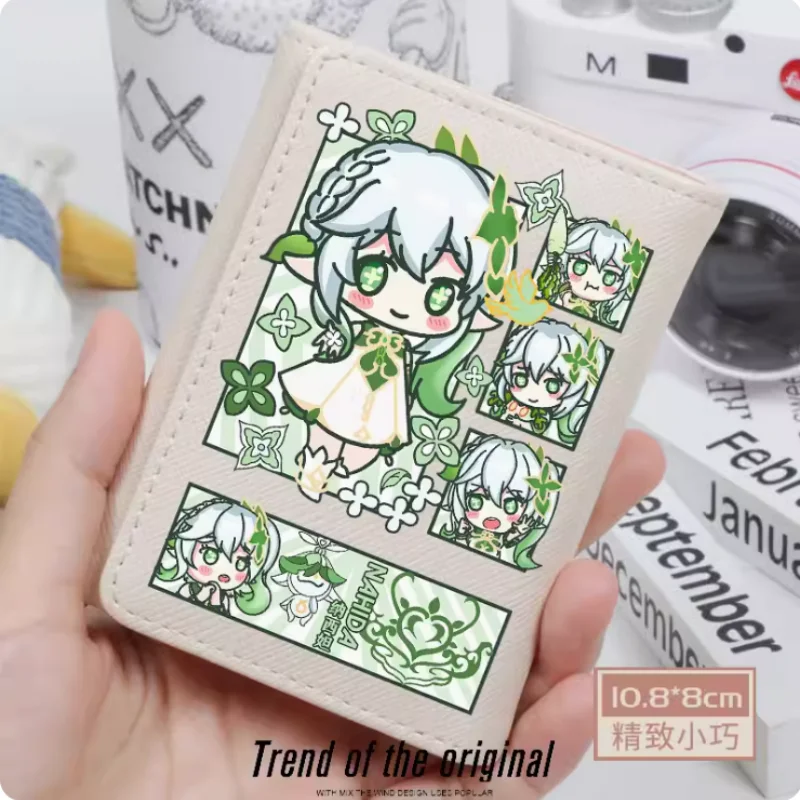 Anime Genshin Impact Nahida Wallet Women Fold Bag Multi Card  Coin Pocket Holder Fashion Wallet Gift