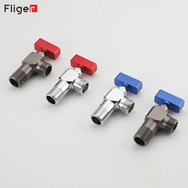 Fliger Brass Angle Valve Inlet Valves Diverter Valves Toilet Filling Valve Valve G1/2 Kitchen Bathroom Accessories