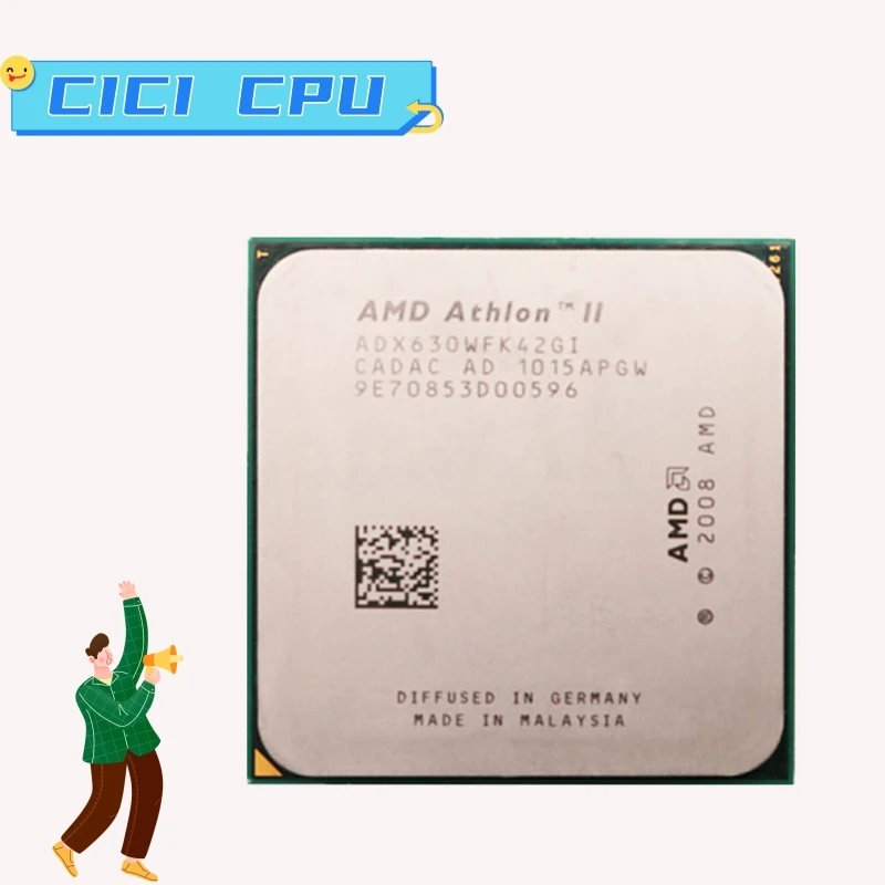 Amd Athlon Ii X4 630 2.8 Ghz Processore Cpu Quad-Core Presa Di Corrente Am3
