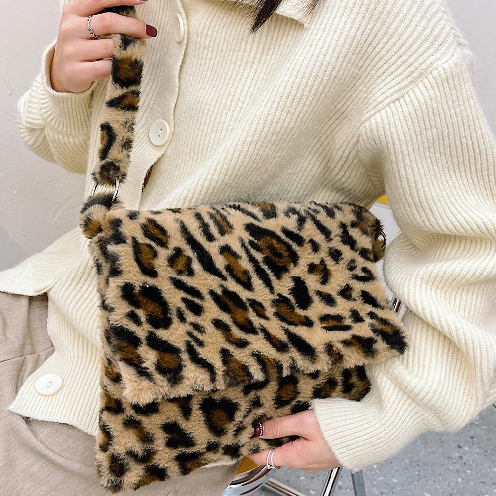 fluffy zebra bag
