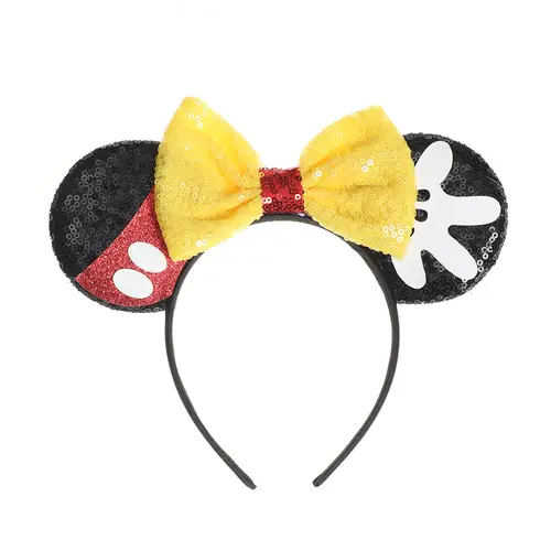 Mouse Headband Cartoon Ears Sequin Bows Hairband Party Cosplay Hair Accessories Children Adults Toys Gift - Image 29