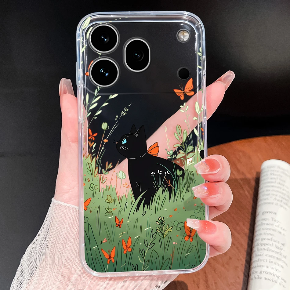 Clear Cool Stars Vibe Shockproof Silicone Phone Case