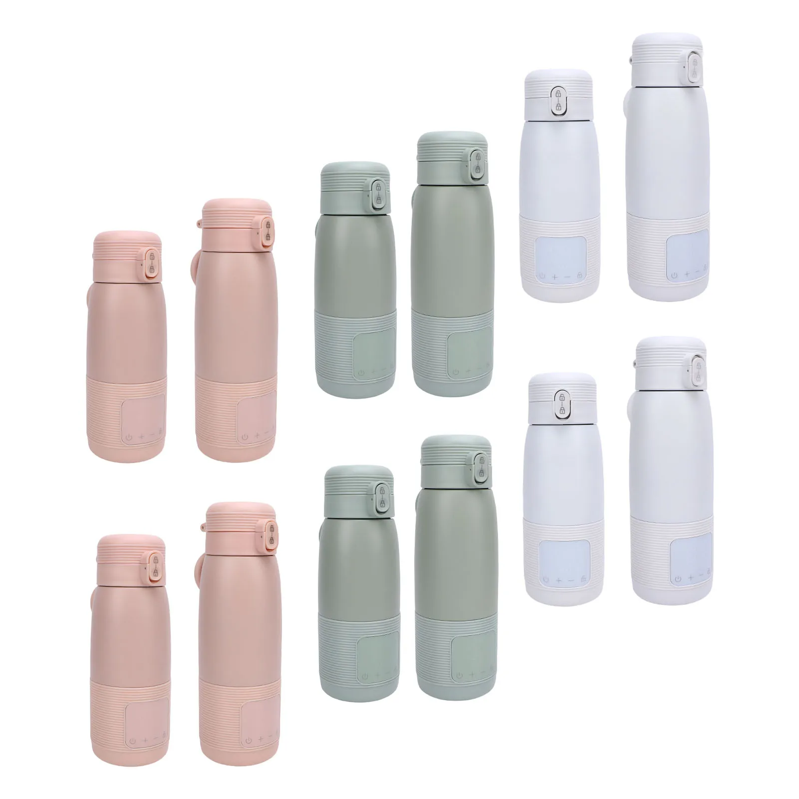 Battery Operated Bottle Warmer Lightweight 37℃-55℃ Temperature Control Heatproof Portable Milk Warmer Rechargeable for