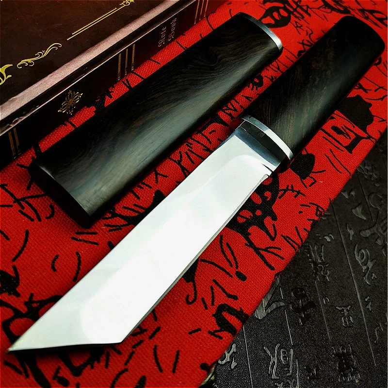 

ZIMIR Thickened mirror sharp Rescue knife high quality outdoor hunting straight tactical knife collection gift knife