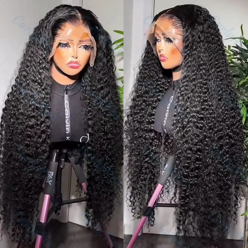 250 % 13X6 HD Lace Frontal Wig Deep Wave Transparent 13X4 Lace Front Wig Brazilia Curly Front Human Hair for Women lace front wigs