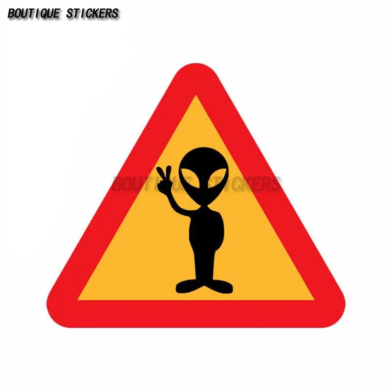 

for Alien warning sign Car sticker to cover scratches Advanced waterproof PVC sticker Car motorcycle wall sticker