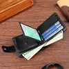 Men's Business Wallet Retro Artificial Leather Foldable Short Wallet Credit ID Card Storage Card Holder Hasp Clutch Bag Purses 5