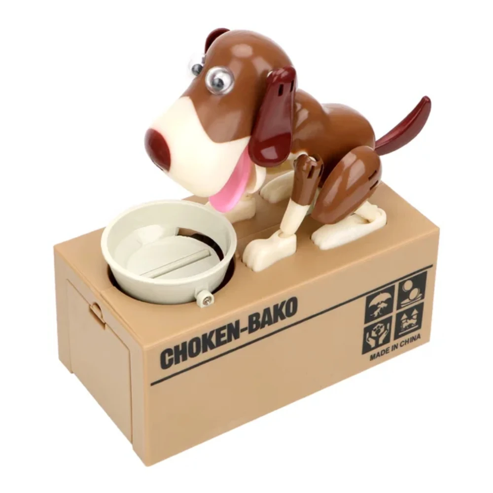 Electronic Piggy Banks Automated Money Boxes Cartoon Robotic Dog Steal Coin Bank Creative Home Decor Money Saving Box Kids Gift
