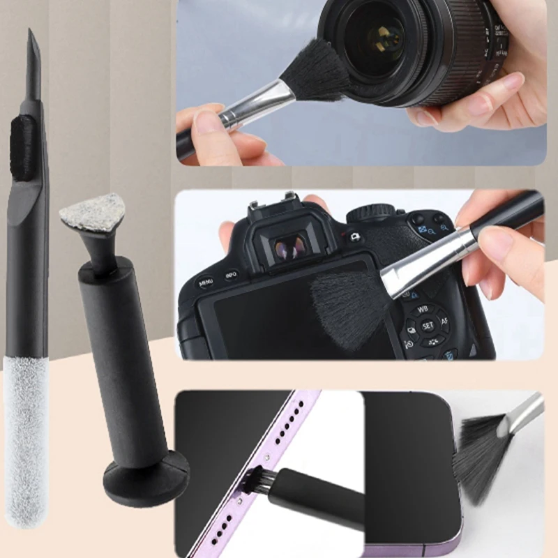 키보드 청소 브러시 컴퓨터 먼지 제거 소프트 브러시, 휴대폰 헤드셋 청소 펜, 노트북 청소 세트