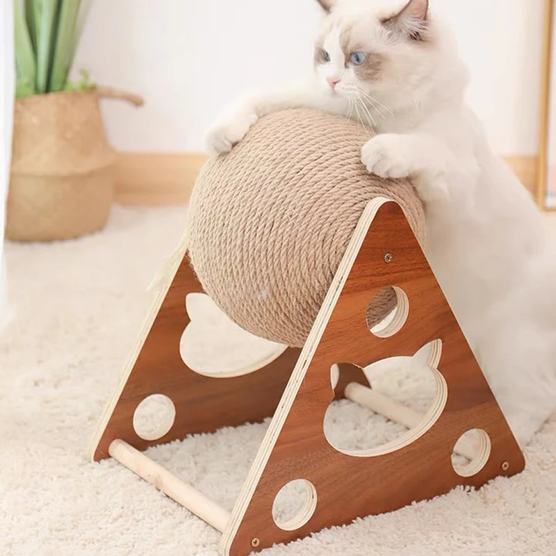 

Interactive Cat Scratcher Board Cat Toy Kitten Sisal Rope Ball Pet Grinding Paws Cats Scratcher Toys Pet Supplies Durability