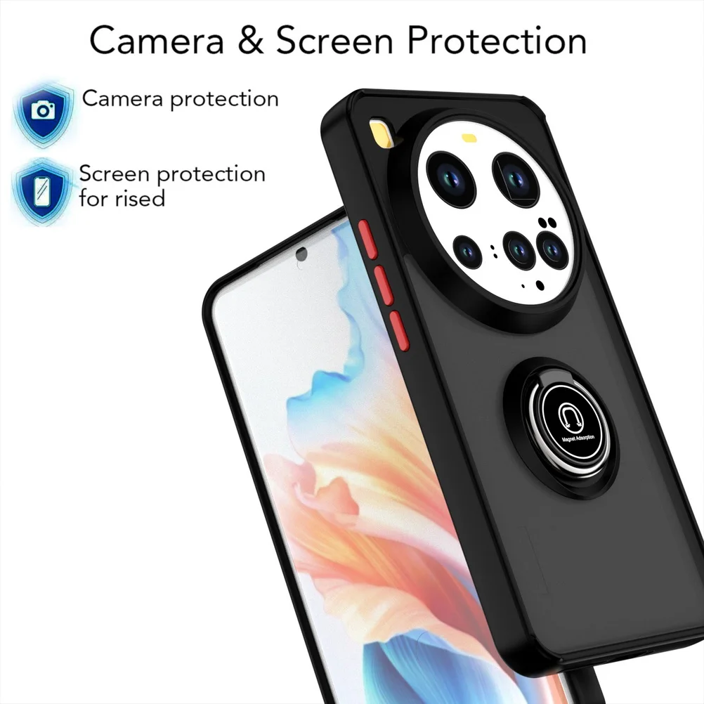 360° Rotatable Bracket Case with Finger Ring and Car Holder Attachment