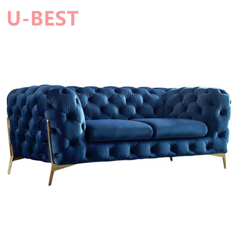 U-BEST Luxury Furniture Sectional Sofa 2 Seat Couch Living Room Sofa,New Model Luxury Tufted Loveseat Sofa muebles de salon