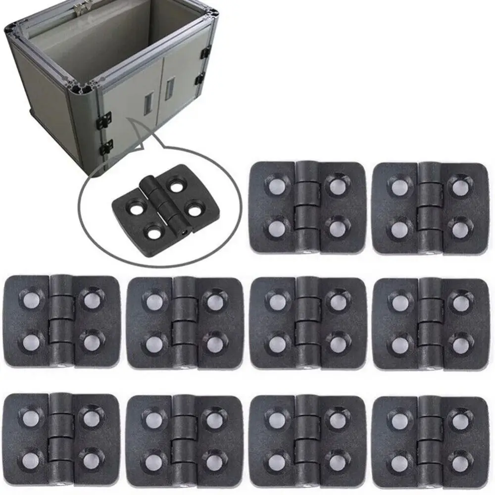 Description Picture 2 of itemProfessional ABS Plastic Plastic Door Hinge Black Durable Small Hinges Hardware Wear-resistant Cabinet Door Hinge For Furniture