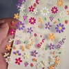 5D Exquisite Daisy Nail Sticker 1sheet Colorful Floral Nail Decal 8*10cm Self-adhesive Luxurious Daisy Nail Art Sticker Decor 9# 4