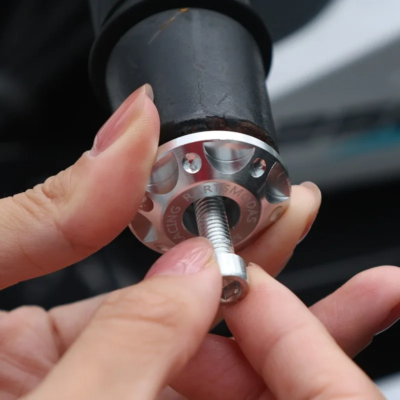 Handlebar End Cap Plug Motorcycle Handle Bar Caps Slider Motor Bike for Honda Yamaha Dirt Bike Accessories Black Red Sliver 2pcs