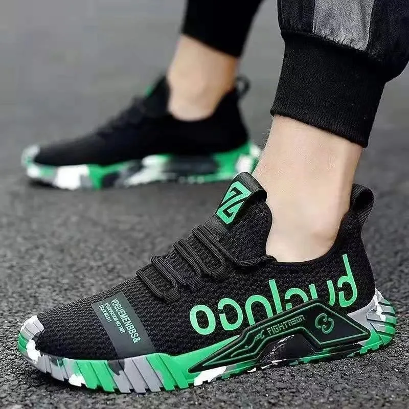 2025 Fall Breathable Thin Flying Woven Mesh Comfortable Casual Shoes Fashionable and Versatile Running Sneakers Men's Shoes 3